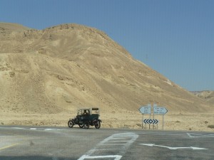 op weg naar de grens met Jordani